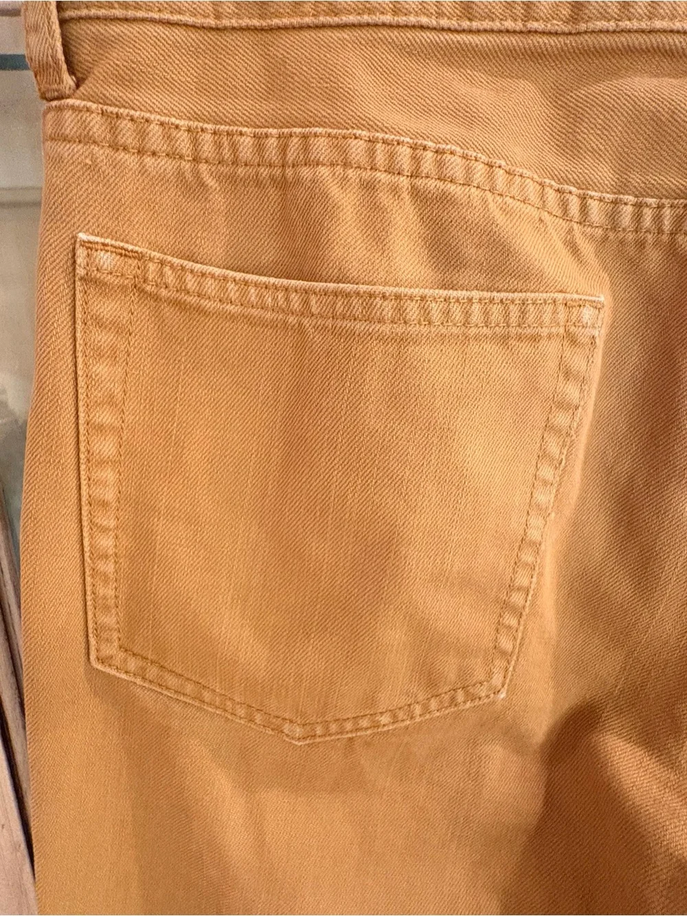 J. Crew Men's Straight Jeans in Camel Tan